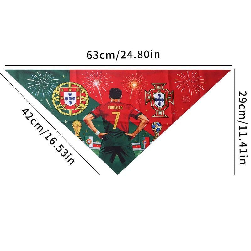 Pet Supplies World Cup Theme Football Pet Triangle Scarf Pet Saliva Scarf Simple Pet Accessories