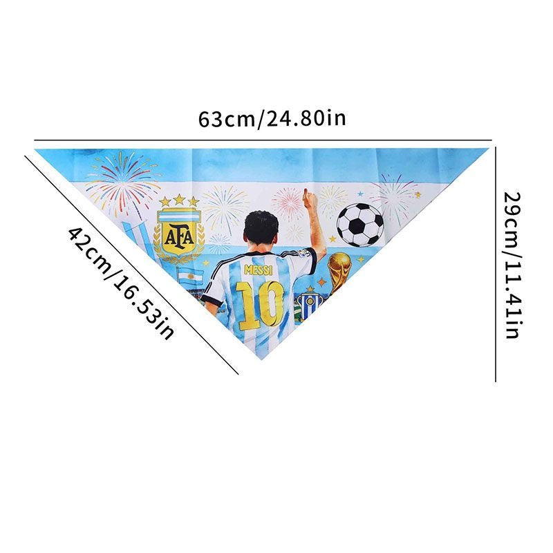 Pet Supplies World Cup Theme Football Pet Triangle Scarf Pet Saliva Scarf Simple Pet Accessories